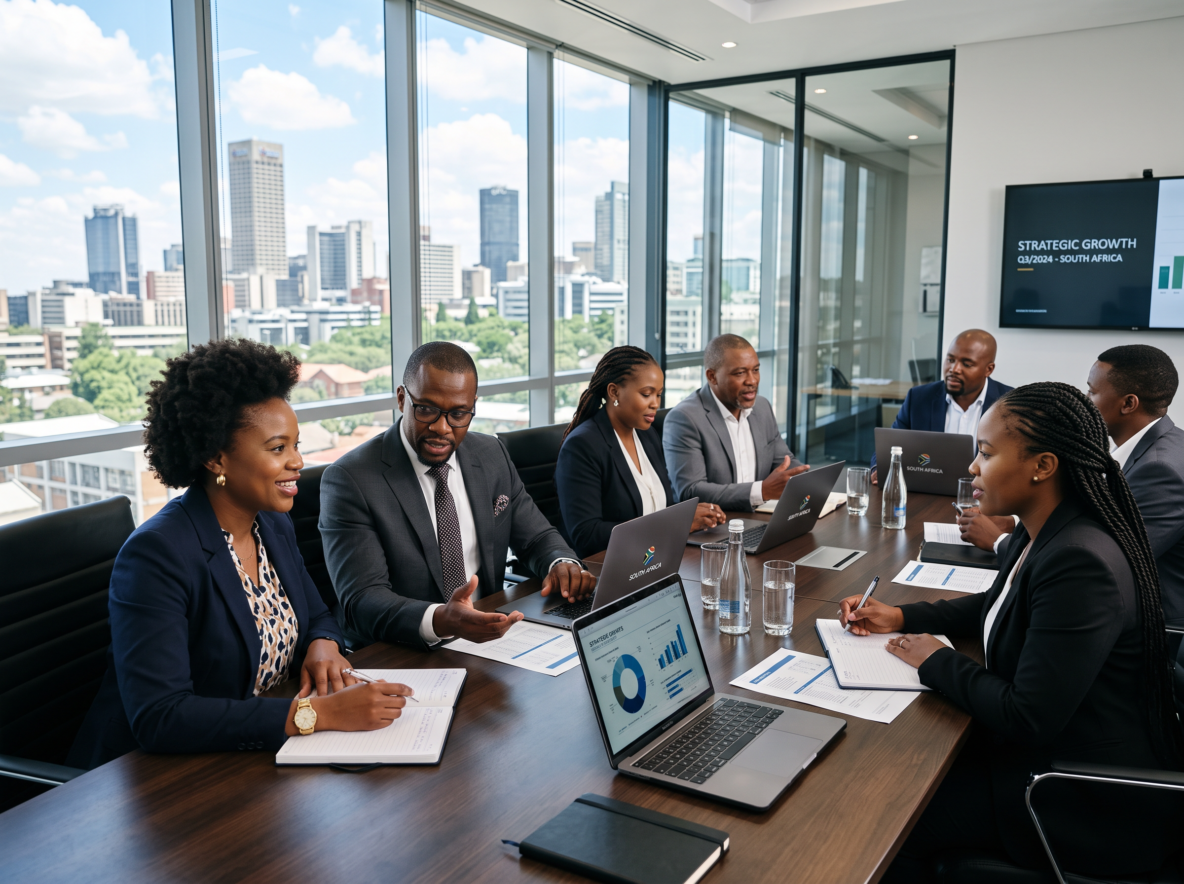 MGL Legacy Group professionals collaborating in a boardroom meeting